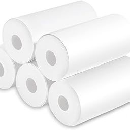 Zeitel® 5 Rolls Thermal Printing Paper, 57mmx25mm Thermal Paper Receipt Rolls Self-Adhesive Thermal Cash Register Paper POS Receipt Paper, Black on White, for POS Machine & Mini Thermal Printer-13