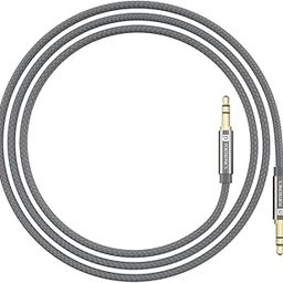 Portronics Konnect Aux 7 3.5mm Male to Male Aux Cable with 2 Meter Cable Length, 24K Gold-Plated Connectors with Strong Nylon Braided Cable(Grey)-14