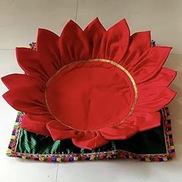 Ganapati Decoration Samai Kamal Asan-18 * 18 Red-image-24