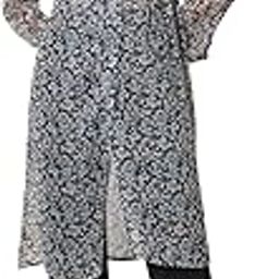 Women's Long Printed Shrug | Lightweight Sheer Layer with Tie-Up Waist | Full Sleeve Cover-Up for Casual, Beach & Daily Styling-picture-26