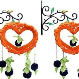 Growfynd ® Metal Wall Hook Hanging Plant Bracket | Decorative Straight Plant Hanger for Pots, Bird Feeders, Planters, Lanterns, Cotton, Wind Chimes Indoor Outdoor (Multicolor, Pack of 2)-image-20