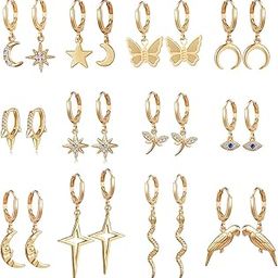 Jewellery For Women Multicolor Gold Plated Earrings Combo-image-40