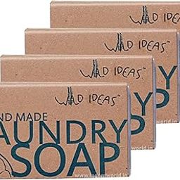 Wild Ideas Natural Hand Crafted Laundry Bar Soap & Tough Stain Remover - Pack of 4 - Each 100 gm-image-74