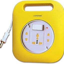 Extension Board, Multi Plug Points Flex Box, Universal Sockets, LED Indicator, Master Switch, 4.5 Meters Long Wire, Extension Cord 6 Amp (Yellow)-1