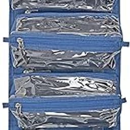 fatmug Ladies Travel Organizer - Roll-up Toiletry Kit - Cosmetics and Make-up Pouch for Women - Navy-picture-2