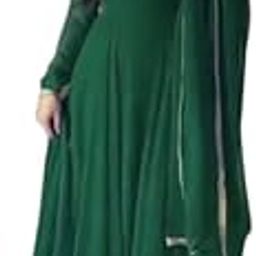 Women's Digital Floral Printed Faux Georgette with Embroidery Zari Sequins Work Anarkali Gown Set, Georgette Anarkali Dress for Woman, Maxi Dress-image-52