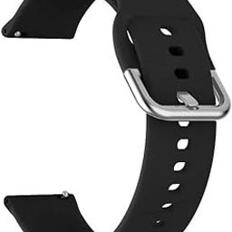 AONES 20mm Silicone Belt Watch Strap with Metal Buckle Compatible for Garmin Vivomove Trend Smartwatch Band-image-80