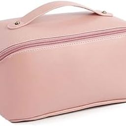 CAVALO – Be Unique Women’s Travel Cosmetic Bag. Large Capacity. Waterproof. PU Leather Makeup Organizer with Wide Opening, Toiletry Bag Makeup Organizer (Pink)-image-24