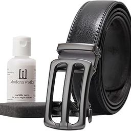 Men's Vegan Leather Belt | FREE Vegan Leather Revival Kit | Bravano - Gun Metal (Black)-image-58