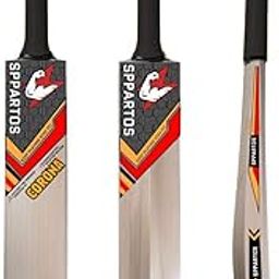 Sppartos Corona Kashmir Willow Cricket Bat with Half Cane Handle - Full Size Cricket Bat for Leather/Hard Tennis Ball Play - Ideal for All Skill Levels-image-30
