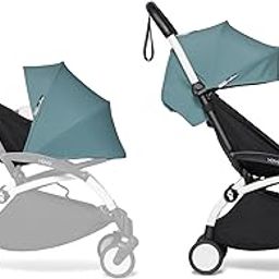 BABYZEN YOYO² Foldable Stroller - Includes Newborn Pack (Aqua), White Frame & 6+ Color Pack (Aqua) - Suitable for Newborn Up to 22 kg, Lightweight, Mattress, Canopy, Head Support & Foot Cover-image-20