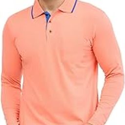 Men's Cotton Rich Polo T Shirt | Collar Tshirts | Full Sleeves | Plain-Regular Fit | Pocket T Shirt-image-55