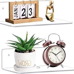 Woodloart Acrylic Floating Wall Shelves, 9 Inch, Set of 2, for Funko Pop Storage, Living Room, Bathroom, Gaming Room, Display Shelf Organizer for Bathroom (Transparent)-picture-26