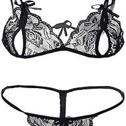 Women Self Design Babydoll Lingerie (Black)-picture-35
