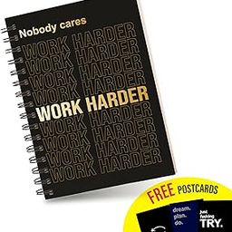A5 Size Daily Planner Undated - 90 days Wirobound Notebook - 3 Months Daily Schedule, To do list, Selfcare, Notes - 350 Gsm Nobody Cares Work Harder Motivational Quote Cover-5