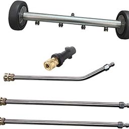 UJEAVETTE Undercarriage Pressure Washer Attachment with 3Pcs Extension Wands Heavy Duty Gray-image-5