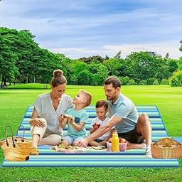 Risluxe Picnic Mat, Outdoor Blanket for Camping and Leisure, Foldable Outdoor Blankets Mat for Camping Beach Hiking Grass Travelling Garden for Family (Pack of 1)-image-36