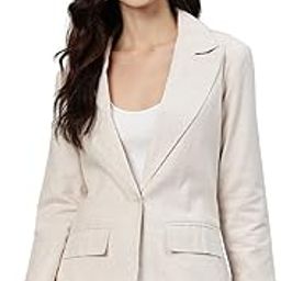 Women Beige & White Striped Single-Breasted Pure Cotton Casual Blazer-image-24