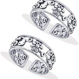 Antique Timeless Vintage Style 925 Sterling Silver Toe Rings for Women | Chandi Bichiya | Kali Mettelu Silver | Foot Rings | Jodvi-image-27