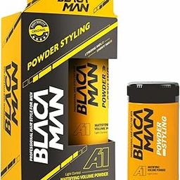 Black Man Professional Hair Powder Styling Wax, Non-Sticky, Mattifying Volume Powder, Strong Hold 20 gm-image-29
