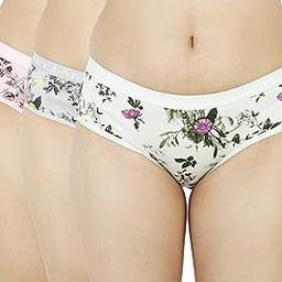 Pack of 3 Women Antibacterial Soft Hipster Panty for Regular Uses, Made of 100% Cotton, Grip Fit, All Over Printed Comfortable Panties for Girls, Ladies-picture-3