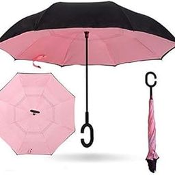 Reverse Inverted Windproof Umbrella - Upside Down Umbrellas with C-Shaped Handle for Women and Men - Double Layer Inside Out Folding Umbrella-picture-8