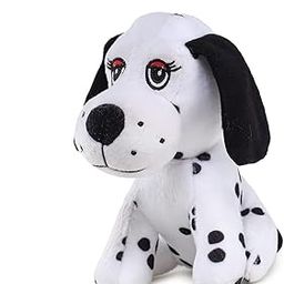 Webby Soft Animal Plush Dalmatian Dog Toy 20cm, White-image-52