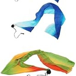 CLUB BOLLYWOOD LICHTS®2 Pairs Veil Poi Throw Balls Imitated Silk Adjustable Belly Dance Combo 12|Clothing, Shoes & Accessories | Dancewear | Adult Dancewear | Belly Dancing-image-32
