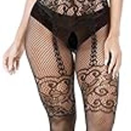 Women's Polymide and Elastane Full Net Body Stocking Free Size-image-61