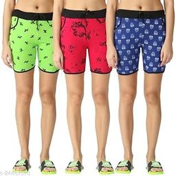 Women Basic Cotton Boxer Shorts-Pack of 3-image-107