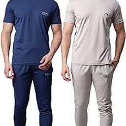 Dryfit Solid Lycra Tracksuit Co-ord Sets for Men (Pack of 2)-DRYFIT_T_D10_BLK_OLV_04-P-picture-24