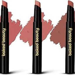 BAKED BEAUTY Lip Crayon Lipstick with Light Weight & Nourishing Formula, Lip Eclair, Set of 3, 2.5g each-image-5