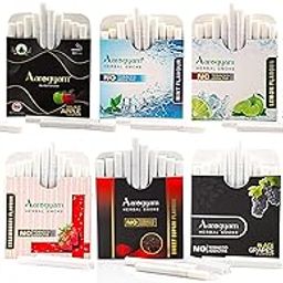 Aarogyam Herbals Flavoured Cigarette 100% Tobacco and Nicotine Free Smoke For Relieve Stress & Mood Enhance Product - PACK OF 10 FLAVOUR (10 Sticks in Each Packet)-25