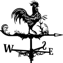 LOOM TREE® Stainless Weathervane Farm Scene Outdoor Garden Yard Roof Decoration Crafts Rooster | Yard, Garden & Outdoor Living | Garden Decor | Weathervanes-image-65