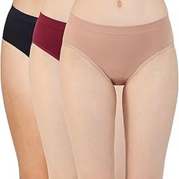 Medium Rise Full Coverage No Visible Panty Line Hipster (Pack of 3), Multicolor-picture-1