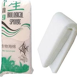 JSquare Biological Filter Sponge for Aquarium Filter Durable Filtration, Biological White Cotton Filtration Sponge | Non Toxic for Fresh & Saltwater Aquarium (100x13.5x3cm).-10