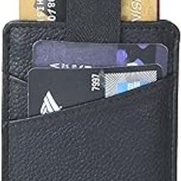 Men's Genuine Leather Card Holder – Textured Design | RFID Protection | Slim & Compact Wallet | Black-image-96