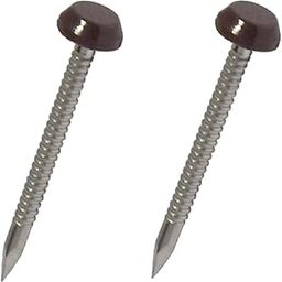 50 x 30mm Brown UPVC Poly Top Pins Nails Plastic Headed Polytop Stainless Steel-image-65