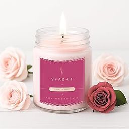 SVARAH Natural Soy Wax Votive Candle Gift | Scented/Fragrant Jar Candles for Aromatherapy (Rose)-image-45