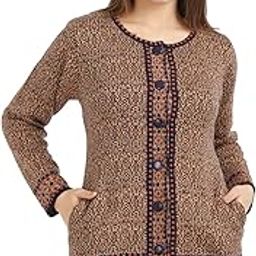 Round Neck Woollen Cardigan for Women-image-2