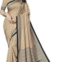 Women's Multicolor Malgudi Art Silk Saree with Blouse Piece - Elegant Traditional Design for Uniforms & Occasions, Soft Fabric, Comfortable & Stylish-image-16