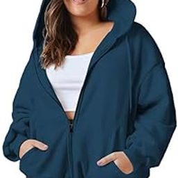 Plus Size Loose FIT Womens Zip UP Hoodie Sizes Till 5XL-17