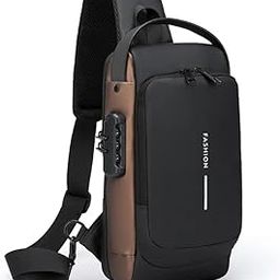Anti-theft Unisex Sling Bag with Password Lock, Convertible Shoulder Strapith With USB Charging Port, Dual Zipper, Passport & Document OrganizerTravel Bag Pack of 1-image-99