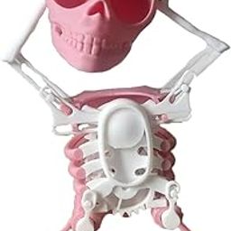Dancing Skeleton Toy, Pink Skull Decor for Fun Gifts, Playful Home Decoration, Unique Motion Design, Toddler Developmental Learning Birthday Gifts, Creative for Home Decor Kids Birthday Gift-14