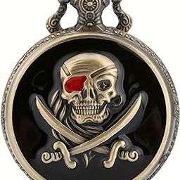 Azyasco | Antique Style Quartz Pocket Watch Keychain Vintage Collectible Bronze Metal Watch Key Ring Gift-image-17