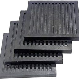 Aicon Anti Vibration Rubber Ribbed Pads, Premium and Long Lasting Quality (150mm x 150mm x 12mm Thickness, 4)-11