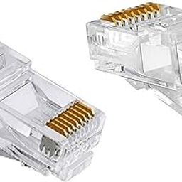 RJ45 Cat 6 Non-Pass Through Network Plug Connector 8P8C Cat 6/6E RJ45 Gold Plated Ends for Stranded UTP Solid Network Cable 20 PCS-picture-29