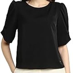 van heusen Women's Regular Fit Half Sleeve Round Neck Formal Top-picture-49