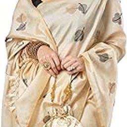 Women's Banarasi Silk Blend Embroidered Solid Border Saree With Unstitched Blouse Piece (6KAVI601_Parent)-picture-9