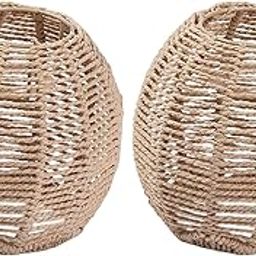 2X Woven Rattan Pendant Lamp Shade for Kitchen Island Hotel Bedroom Decor-image-47